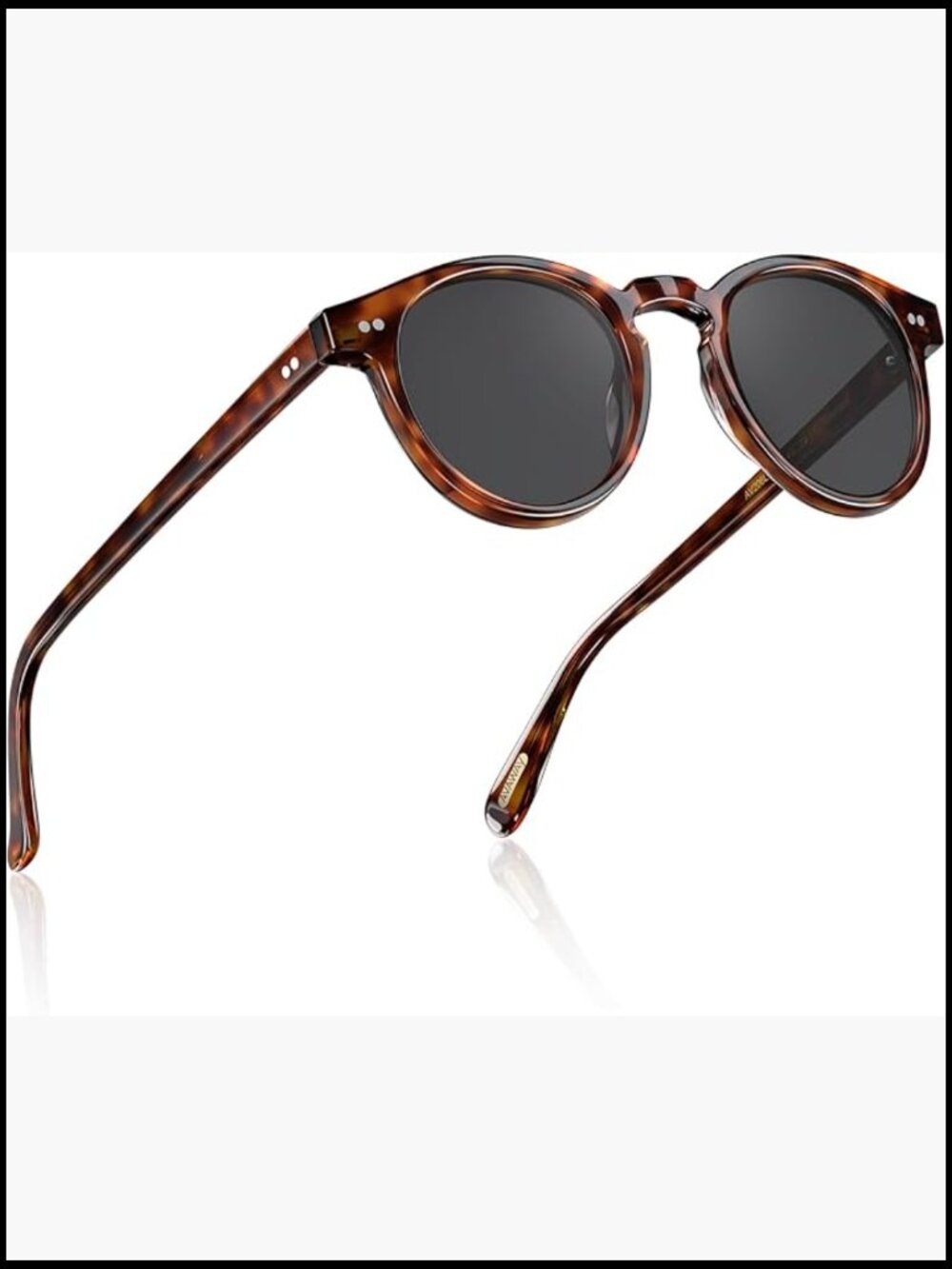Small Face Polarized Sunglasses Round Acetate Frame UV400 Protection